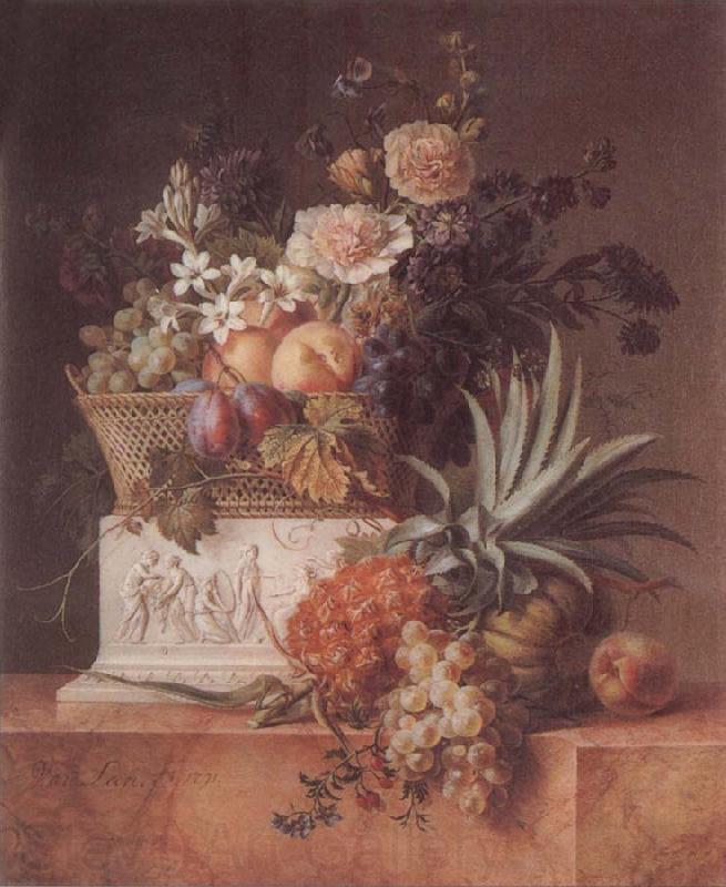 Willem Van Leen Pineapple Jardiniere France oil painting art